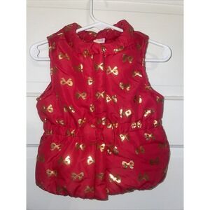 Infant Red‎ And Gold Puffer Vest 12 Month